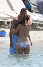NINA ZILLI in Bikini on the Beach in Cannes 08/15/2019