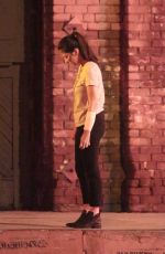 OLIVIA MUNN Filming Night Scene for Violet in Los Angeles 08/20/2019
