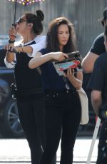 OLIVIA MUNN on the Set of Her New Movie Violet in Los Angeles 08/18/2019