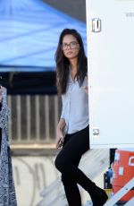 OLIVIA MUNN on the Set of Her New Movie Violet in Los Angeles 08/18/2019