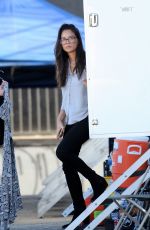 OLIVIA MUNN on the Set of Her New Movie Violet in Los Angeles 08/18/2019