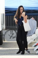 OLIVIA MUNN on the Set of Her New Movie Violet in Los Angeles 08/18/2019