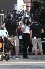 OLIVIA MUNN on the Set of Violet in Los Angeles 08/21/2019
