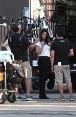 OLIVIA MUNN on the Set of Violet in Los Angeles 08/21/2019