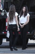 OLIVIA MUNN on the Set of Violet in Los Angeles 08/21/2019