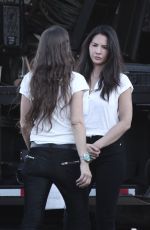 OLIVIA MUNN on the Set of Violet in Los Angeles 08/21/2019