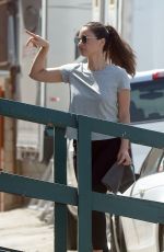 OLIVIA MUNN on the Set of Violet in Los Angeles 08/22/2019