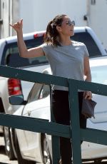 OLIVIA MUNN on the Set of Violet in Los Angeles 08/22/2019