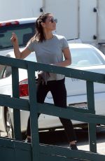 OLIVIA MUNN on the Set of Violet in Los Angeles 08/22/2019