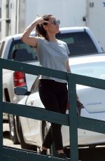 OLIVIA MUNN on the Set of Violet in Los Angeles 08/22/2019