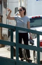 OLIVIA MUNN on the Set of Violet in Los Angeles 08/22/2019