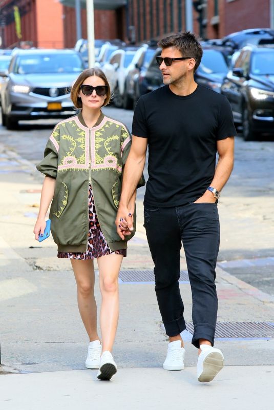 OLIVIA PALERMO and Johannes Huebl Out in Brooklyn 08/10/2019