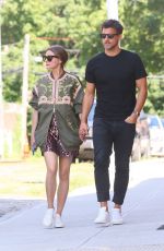 OLIVIA PALERMO and Johannes Huebl Out in Brooklyn 08/10/2019