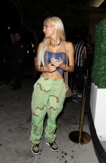 PIA MIA PEREZ at Bootsy Bellows in West Hollywood 08/06/2019