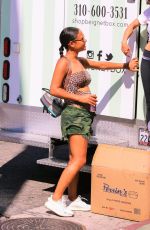 Pregnant CHIRSITINA MILIAN at Her Beignet Box in Studio City 08/30/2019
