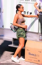 Pregnant CHIRSITINA MILIAN at Her Beignet Box in Studio City 08/30/2019