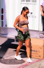 Pregnant CHIRSITINA MILIAN at Her Beignet Box in Studio City 08/30/2019