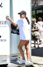 Pregnant CHRISTINA MILIAN Arrives at Her Beignet Box Truck in Studio City 08/18/2019