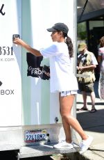 Pregnant CHRISTINA MILIAN Arrives at Her Beignet Box Truck in Studio City 08/18/2019