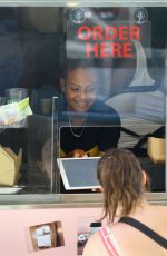 Pregnant CHRISTINA MILIAN Assists Customers at Her Beignet Box Food Truck 08/01/2019