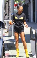 Pregnant CHRISTINA MILIAN Assists Customers at Her Beignet Box Food Truck 08/01/2019
