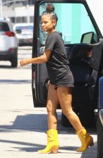 Pregnant CHRISTINA MILIAN Assists Customers at Her Beignet Box Food Truck 08/01/2019