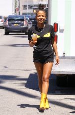 Pregnant CHRISTINA MILIAN Assists Customers at Her Beignet Box Food Truck 08/01/2019