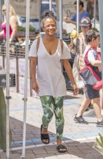 Pregnant CHRISTINA MILIAN at Beignet Box Food Truck in Los Angeles 08/10/2019