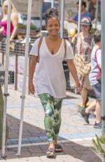 Pregnant CHRISTINA MILIAN at Beignet Box Food Truck in Los Angeles 08/10/2019