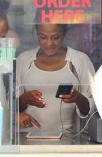 Pregnant CHRISTINA MILIAN at Beignet Box Mobile Unit in Los Angeles 08/09/2019