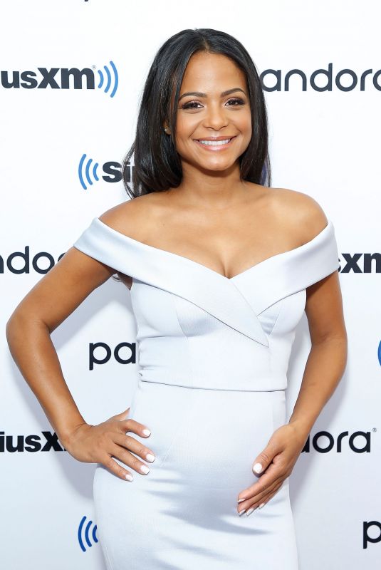 Pregnant CHRISTINA MILIAN at SiriusXM Studio in New York 08/26/2019