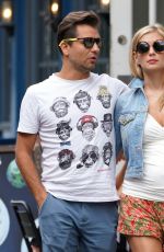 Pregnant RACHEL RILEY and Pasha Kovalev Out for Lunch in Marylebone in London 08/08/2019