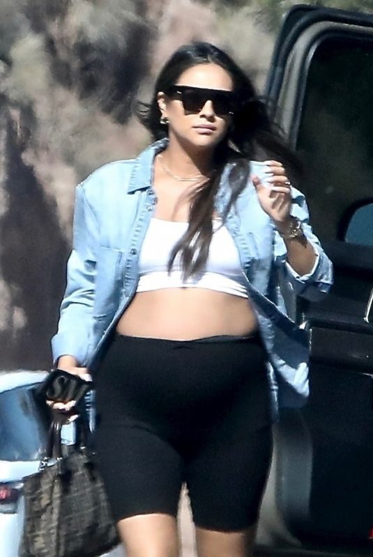 Pregnant SHAY MITCHELL Arrives at Sunday Afternoon BBQ in Malibu 08/25/2019