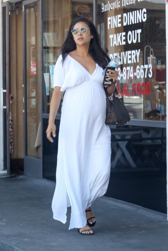 Pregnant SHAY MITCHELL Heading to Nail Salon in Los Angeles 08/16/2019