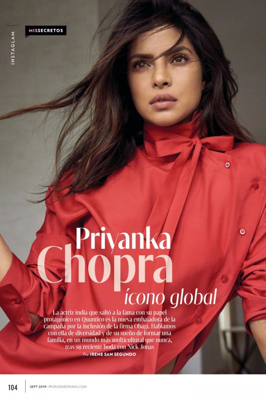 PRIYANKA CHOPRA in People En Espanol, September 2019