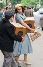 RACHEL BROSNAHAN on the Set of Marvelous Mrs. Maisel in New York 08/19/2019