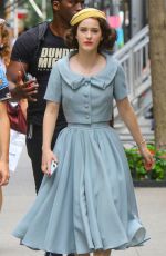 RACHEL BROSNAHAN on the Set of Marvelous Mrs. Maisel in New York 08/19/2019