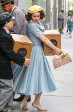 RACHEL BROSNAHAN on the Set of Marvelous Mrs. Maisel in New York 08/19/2019