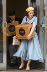 RACHEL BROSNAHAN on the Set of Marvelous Mrs. Maisel in New York 08/19/2019