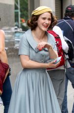 RACHEL BROSNAHAN on the Set of Marvelous Mrs. Maisel in New York 08/19/2019