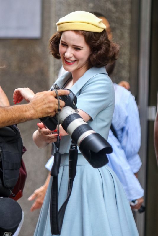 RACHEL BROSNAHAN on the Set of Marvelous Mrs. Maisel in New York 08/19/2019