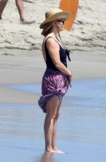 REESE WITHERSPOON in Swimsuit at a Beach in Malibu 08/25/2019