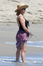 REESE WITHERSPOON in Swimsuit at a Beach in Malibu 08/25/2019