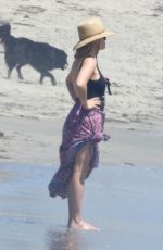 REESE WITHERSPOON in Swimsuit at a Beach in Malibu 08/25/2019