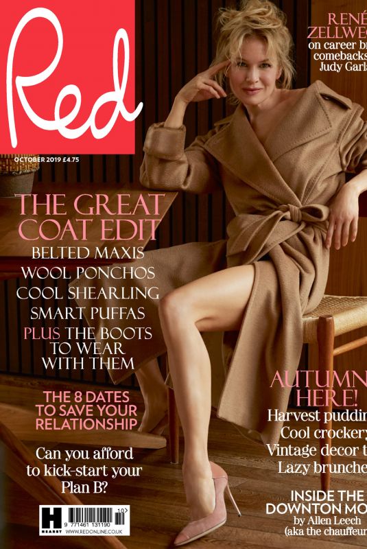 RENEE ZELLWEGER in Red Magazine, UK October 2019