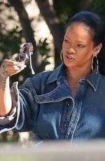 RIHANNA Arrives at Hotel Bel-air in Los Angeles 08/14/2019