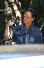 RIHANNA Arrives at Hotel Bel-air in Los Angeles 08/14/2019