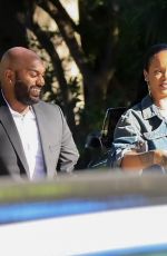 RIHANNA Arrives at Hotel Bel-air in Los Angeles 08/14/2019