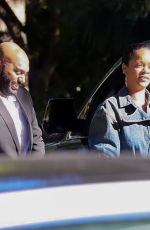 RIHANNA Arrives at Hotel Bel-air in Los Angeles 08/14/2019