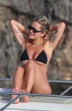 RITA ORA in Bikini at a Boat in Ibiza 08/05/2019
